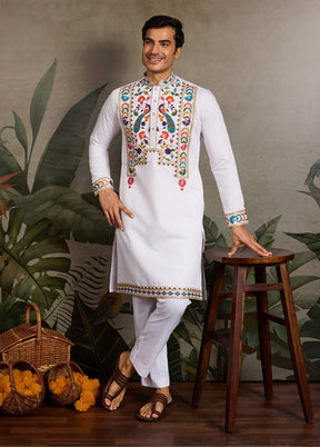 White Viscose Kurta