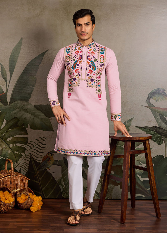 Pink Viscose Kurta