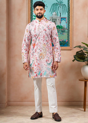 Pink Cotton Kurta & Pajama Set