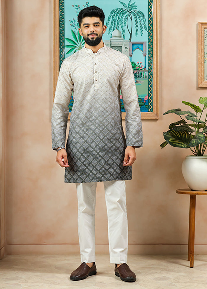 Green Cotton Kurta & Pajama Set
