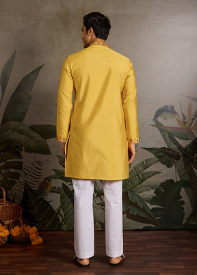 Yellow Viscose Kurta