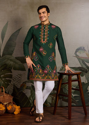 Green Viscose Kurta