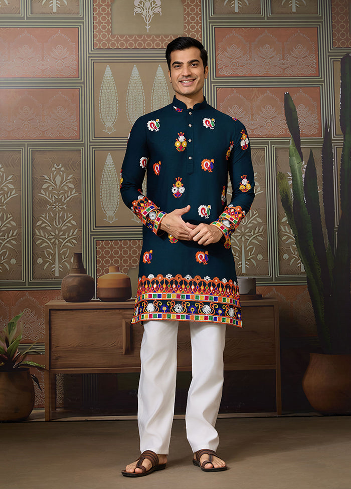 Blue Cotton Kurta