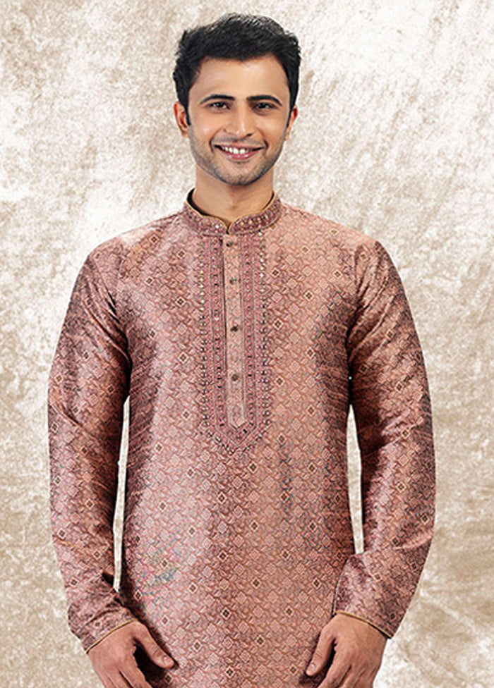 Purple Silk Kurta & Pajama Set