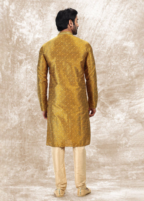 Golden Silk Kurta & Pajama Set