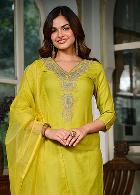 3 Pc Multicolor Silk Suit Set