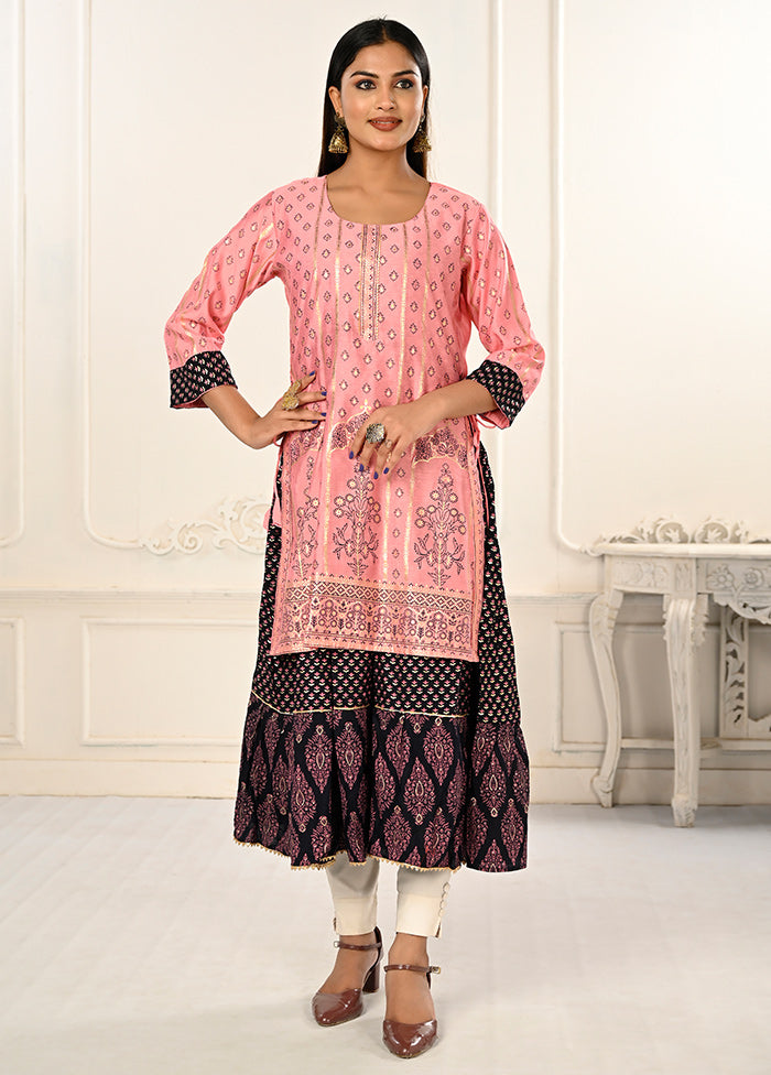Pink Readymade Cotton Kurti - Indian Silk House Agencies