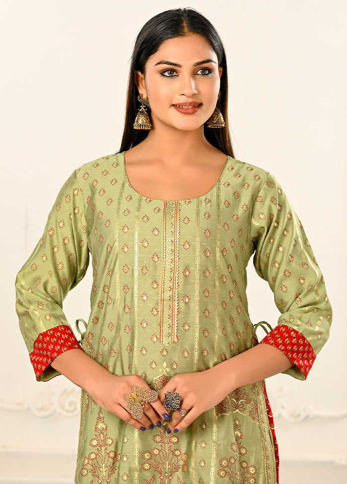 Green Readymade Cotton Kurti
