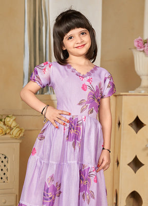 Purple Silk Frock