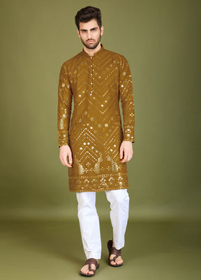 Yellow Viscose Kurta