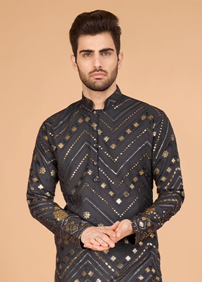 Grey Viscose Kurta