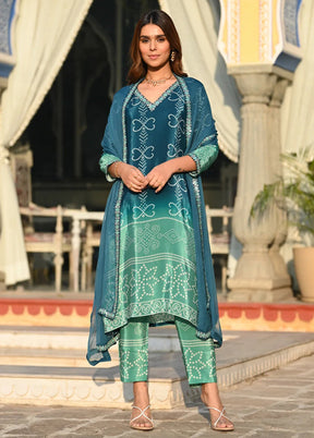 3 Pc Rama Readymade Silk Dupatta Suit Set