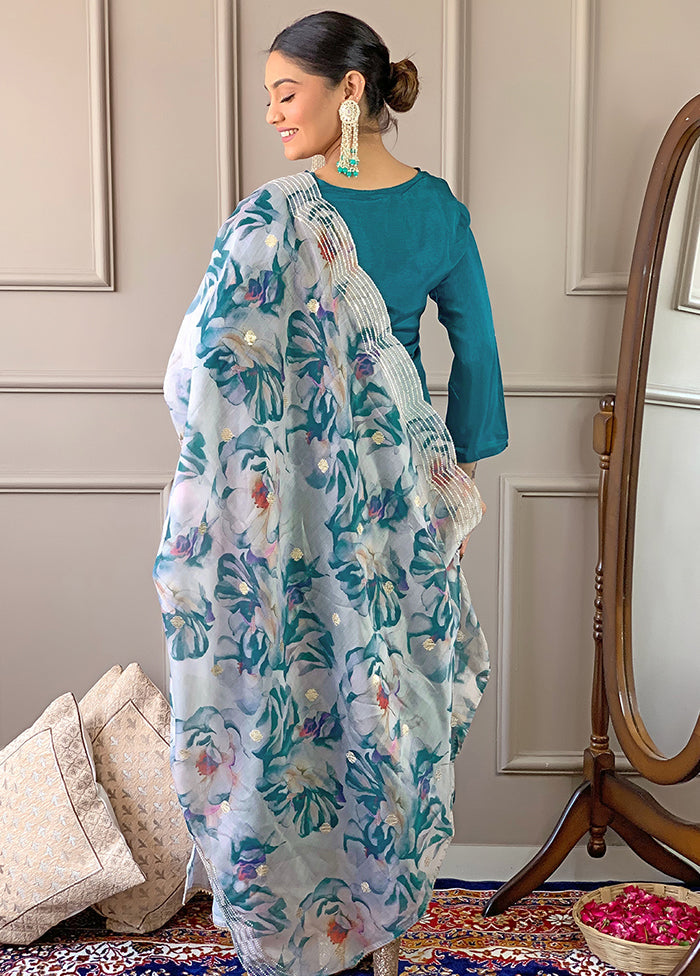3 Pc Rama Readymade Viscose Dupatta Suit Set