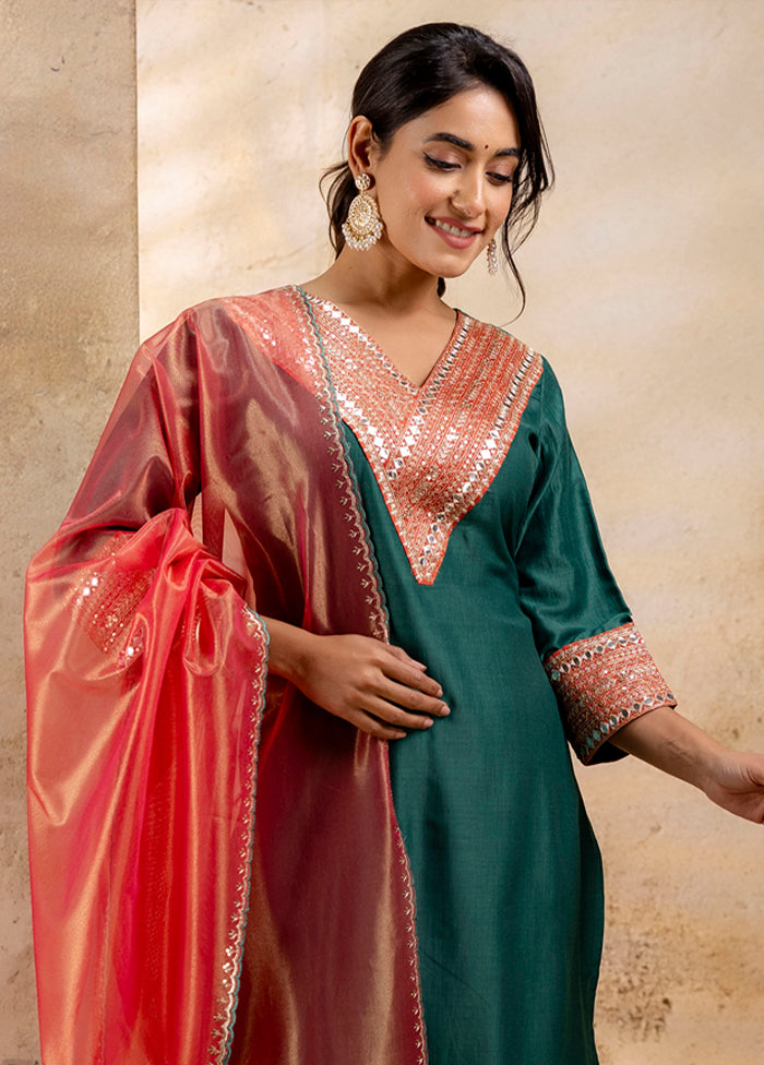 3 Pc Rama Readymade Viscose Dupatta Suit Set