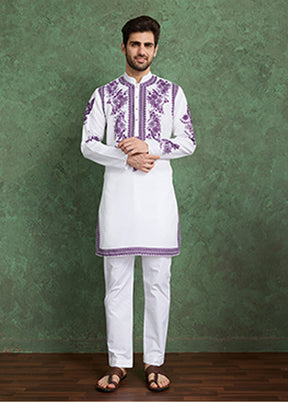 White Viscose Kurta