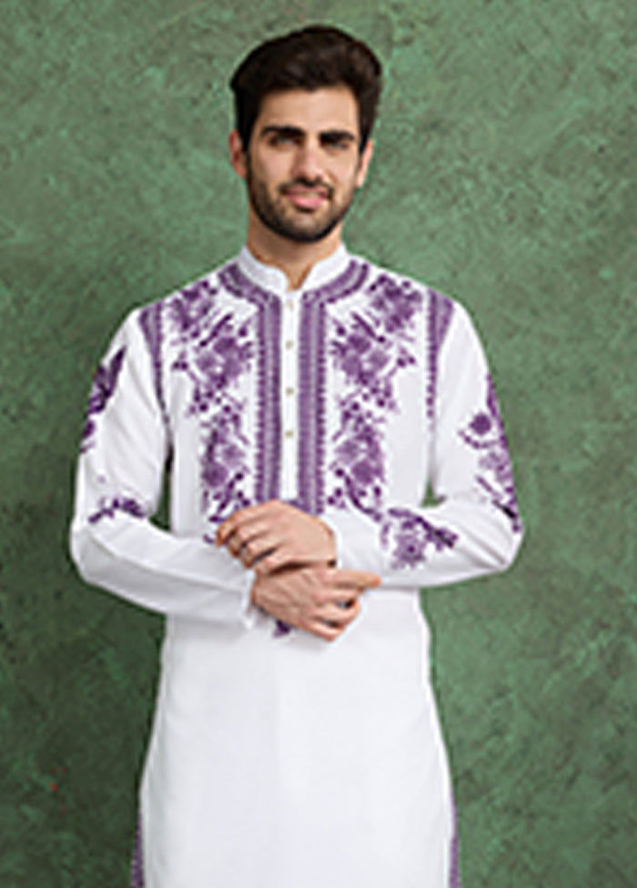 White Viscose Kurta