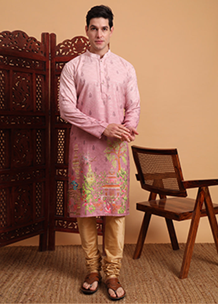 Pink Cotton Kurta