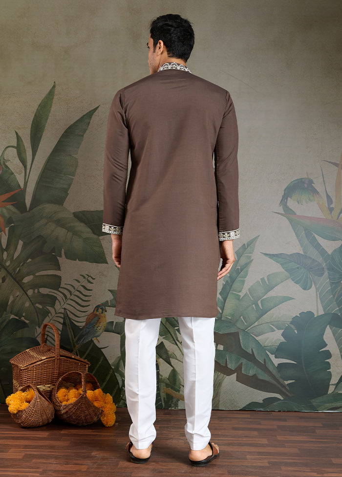 Grey Silk Kurta