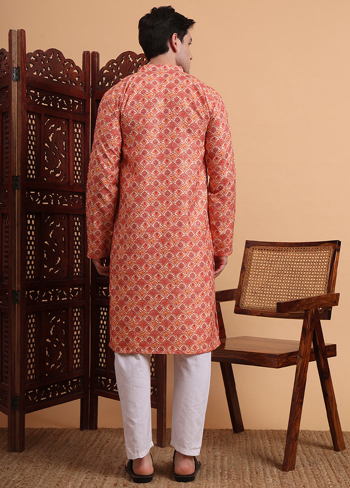 Multicolor Silk Kurta & Pajama Set