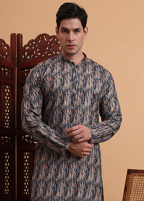 Grey Silk Kurta & Pajama Set
