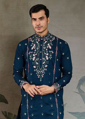 Blue Viscose Kurta