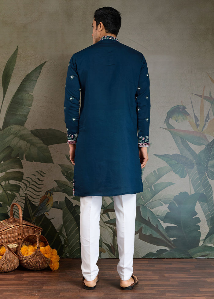 Blue Viscose Kurta