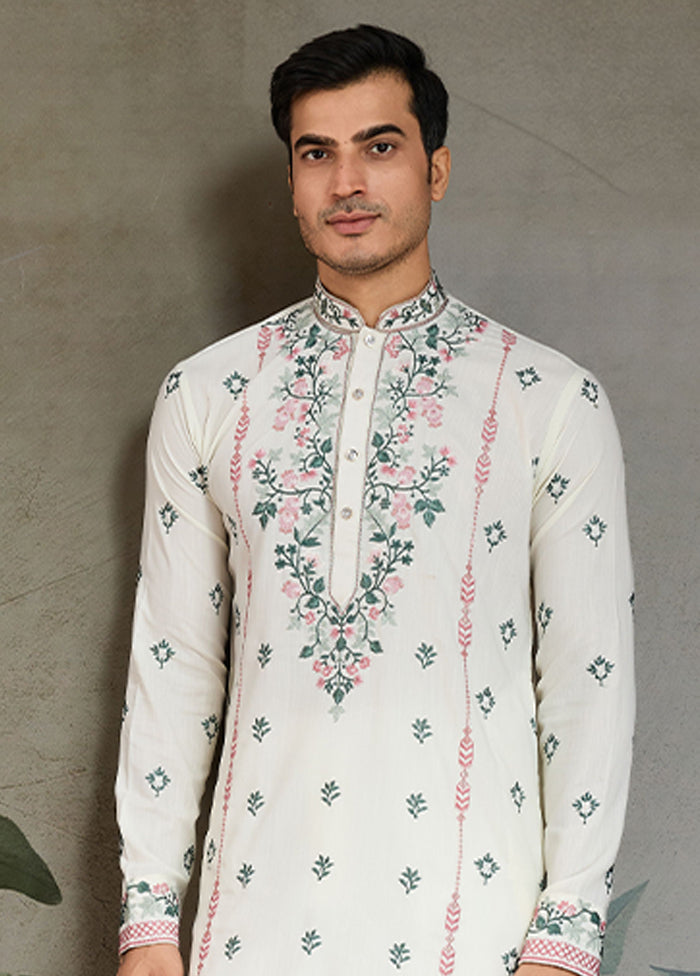 White Viscose Kurta
