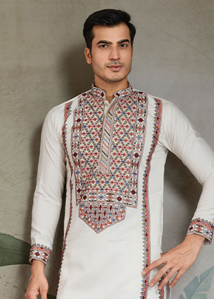 White Viscose Kurta