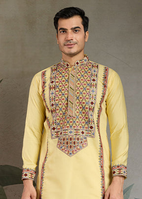 Yellow Viscose Kurta