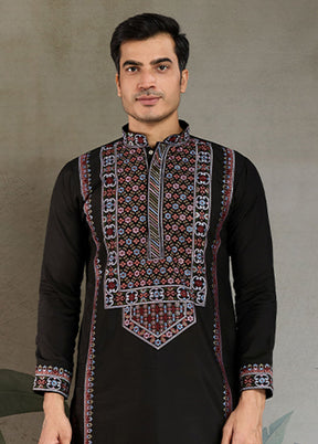 Black Viscose Kurta