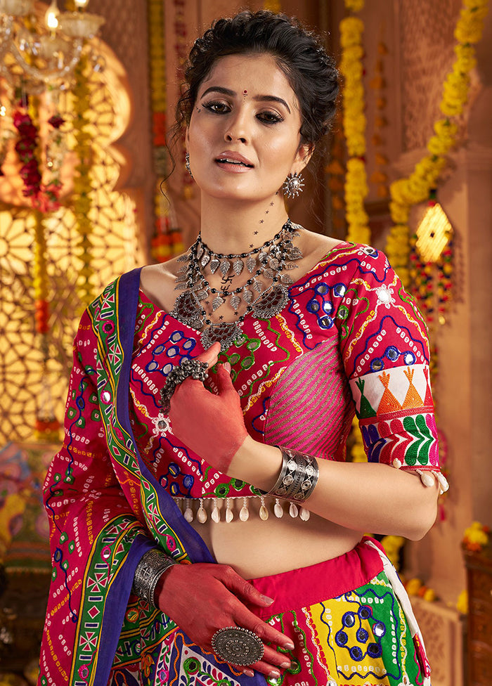 Multicolor Cotton Dupatta Lehenga Set