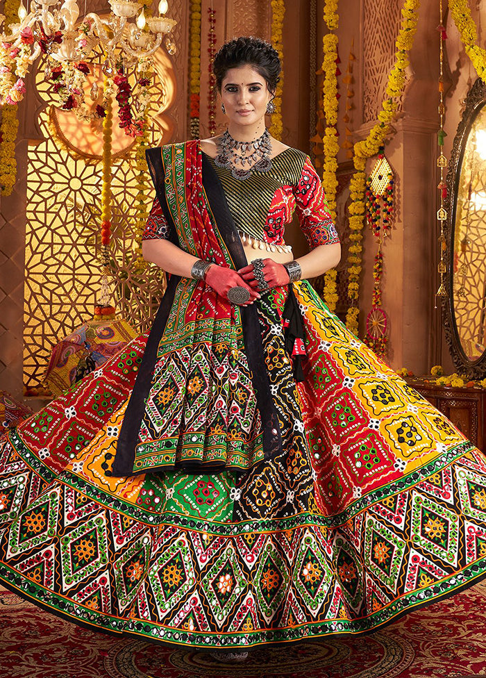 Multicolor Cotton Dupatta Lehenga Set