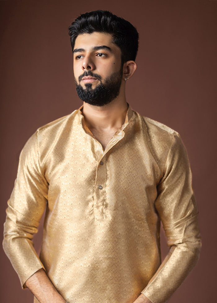 Golden Silk Kurta & Pajama Set