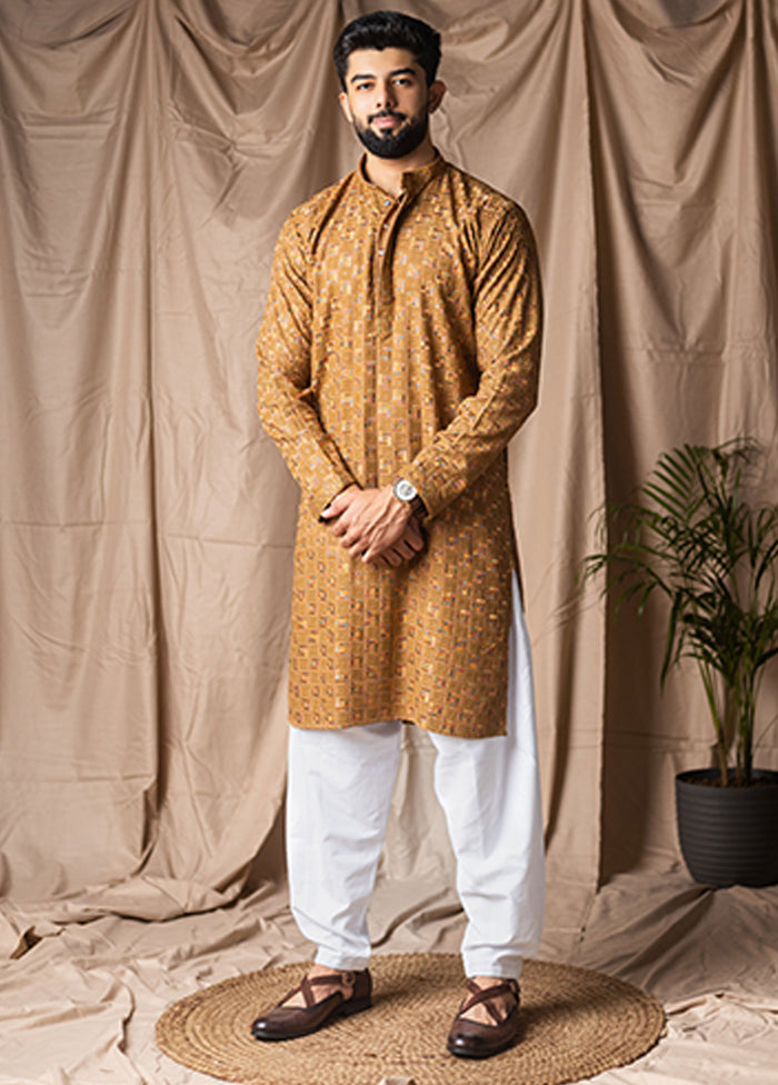 Yellow Silk Kurta & Pajama Set