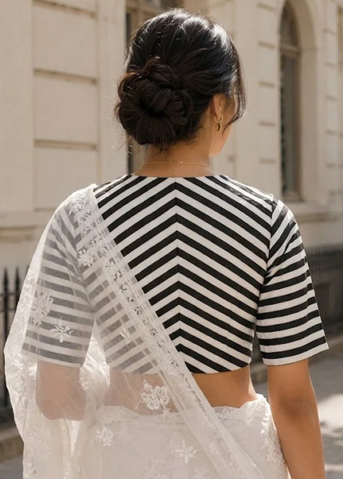 White High Neck Designer Blouse