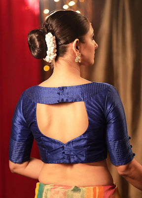 Royal Blue Dupion Silk Designer Blouse