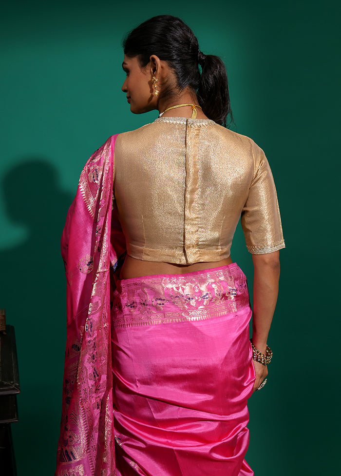 Gold  High Neck Designer Blouse