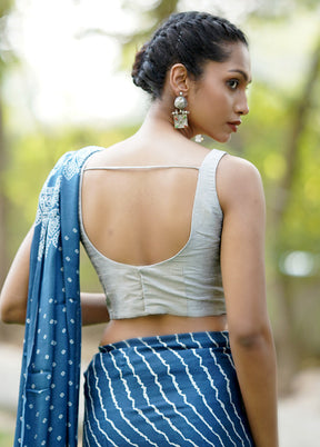 Grey Dupion Silk Designer Blouse