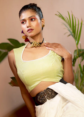 Mint Green Cotton Designer Blouse