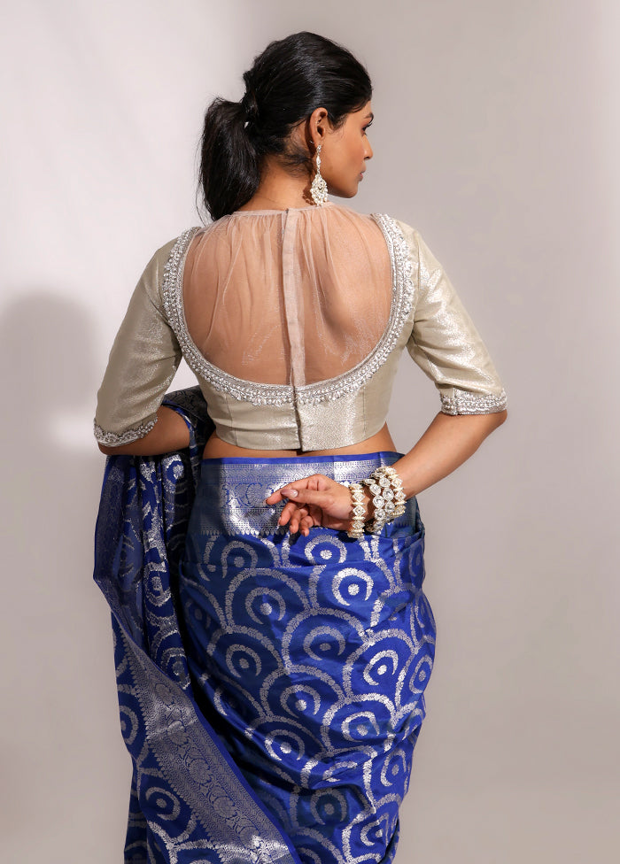 Silver  Designer Designer Blouse