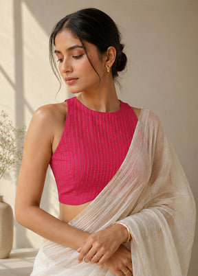Rani Pink Halter Neck Designer Blouse