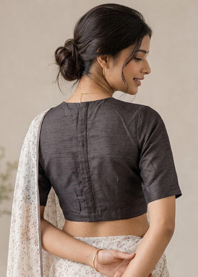 Black High Neck Designer Blouse