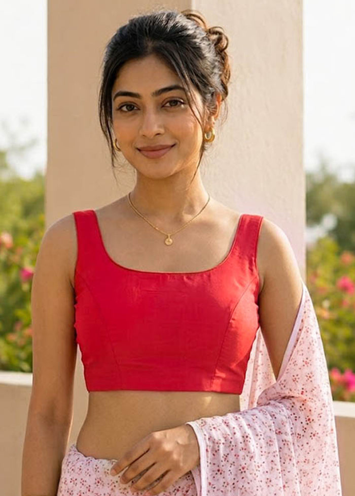 Rani Pink Round Neck Designer Blouse