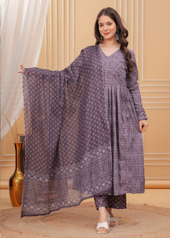 3 Pc Wine Silk Suit Set