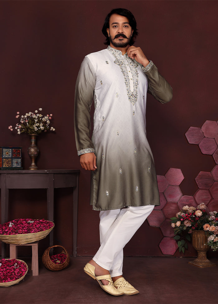 Green Cotton Kurta & Pajama Set
