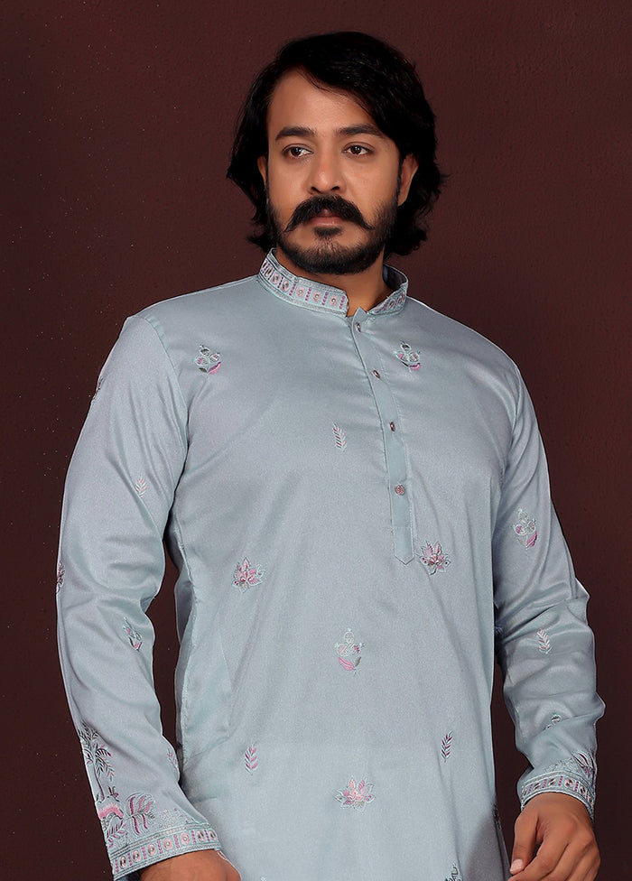 Blue Silk Kurta & Pajama Set