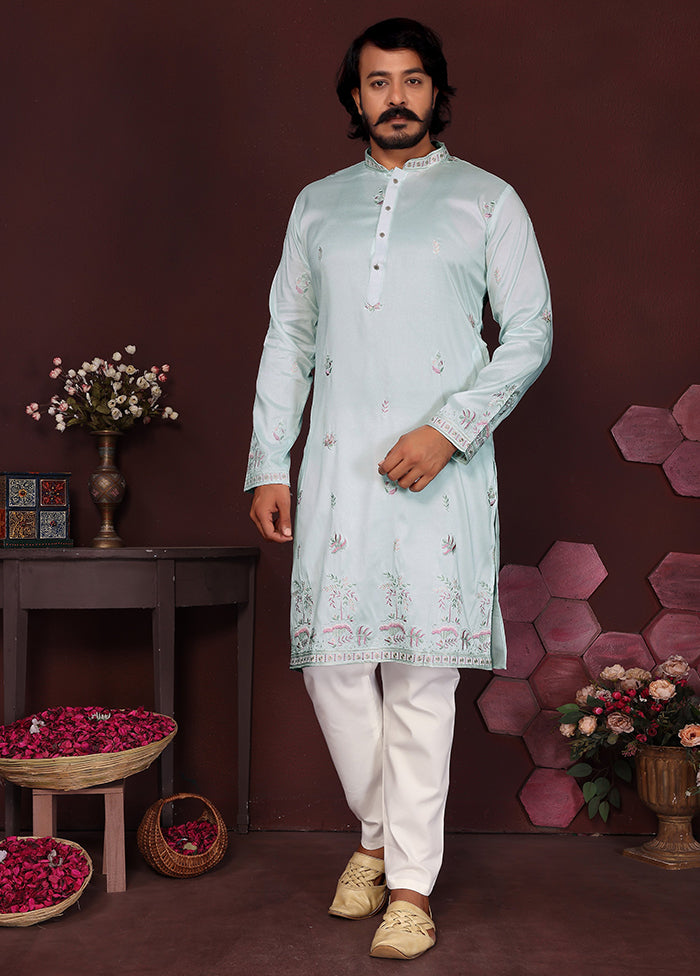 Multicolor Silk Kurta & Pajama Set