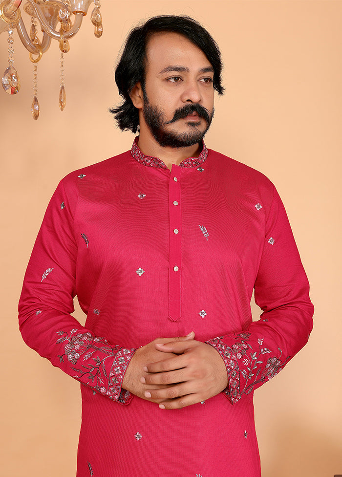 Pink Cotton Kurta & Pajama Set