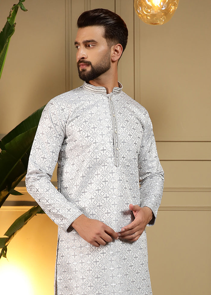 Blue Silk Kurta & Pajama Set