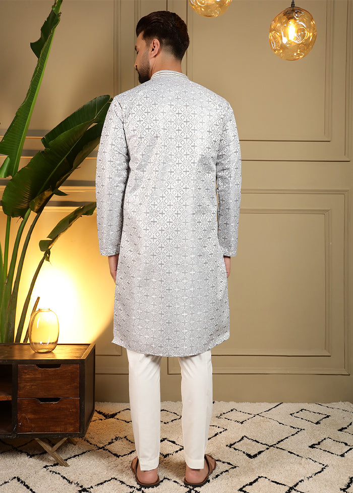 Blue Silk Kurta & Pajama Set